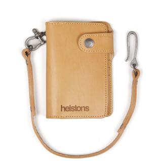 Motorcykelplånbok i läder Helstons moon wallet + lacet